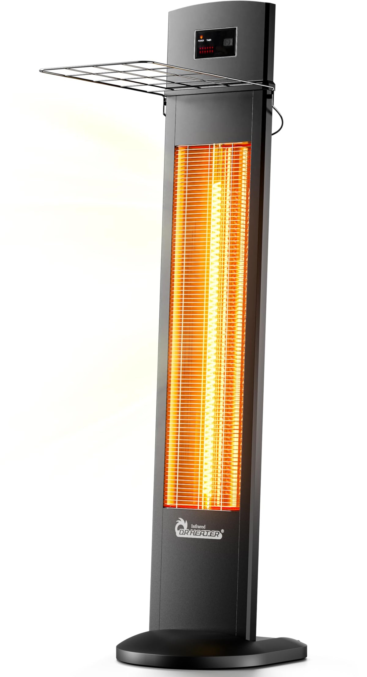 DR. INFRARED HEATER DR-298 portable base with wheels enables easy room-to-room placement