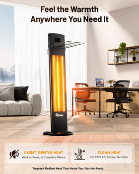 DR. INFRARED HEATER DR-298 remote-control panel for quick warmth adjustments