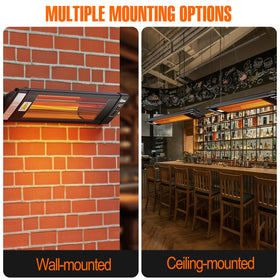 DR. INFRARED HEATER IPX5 rating supports outdoor or damp-area use with odorless heat.
