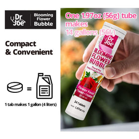 A thriving garden with colorful blooms nourished by Dr. Joe Blooming Flower Bubble.