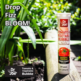 Dr. Joe garden use with bubble plant food supports vegetables and fruits.