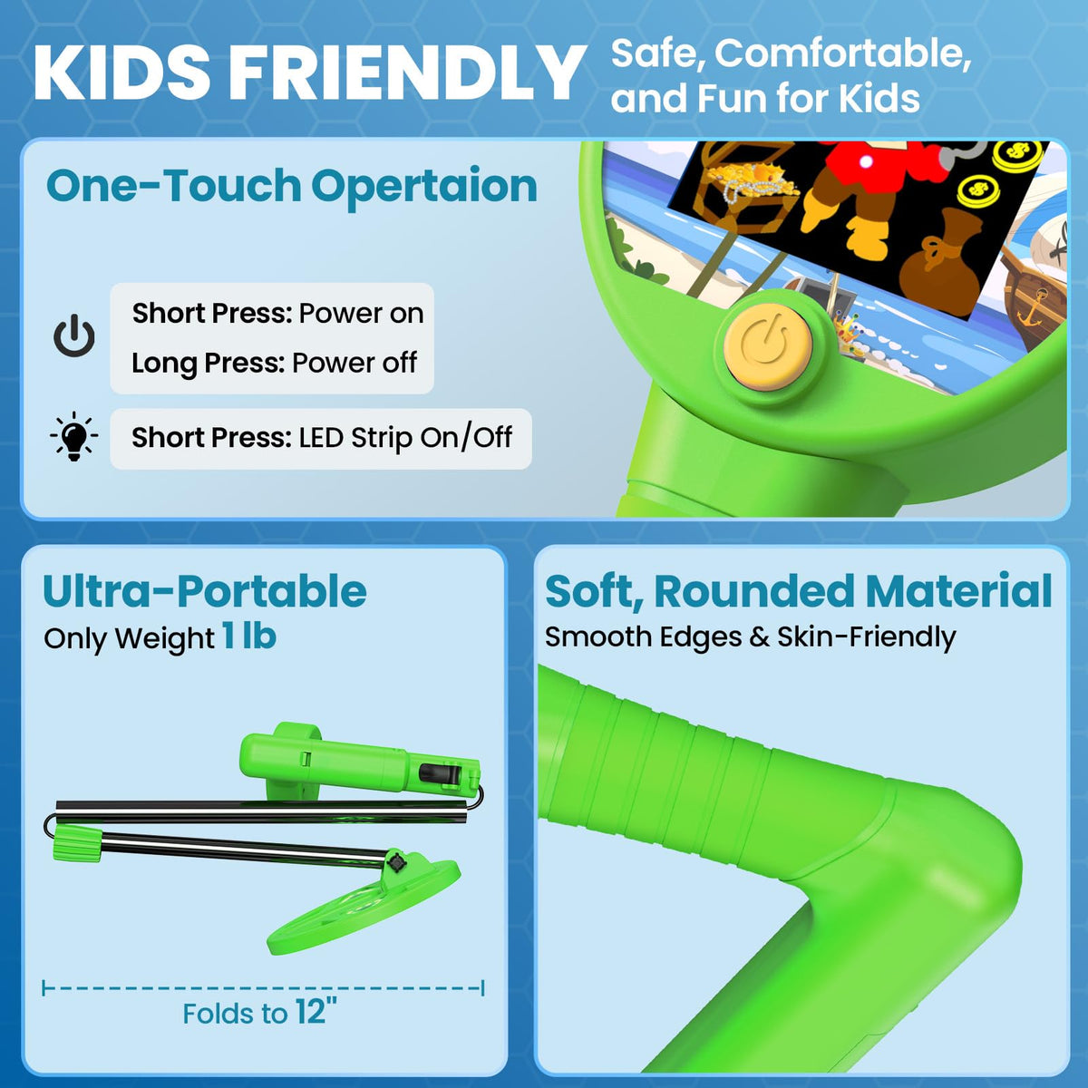 DR.ÖTEK 3-in-1 kit includes battery, shovel, and rake for hands-on learning