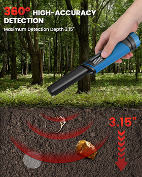 DR.ÖTEK pinpointer 360-degree detection for omni-directional scanning