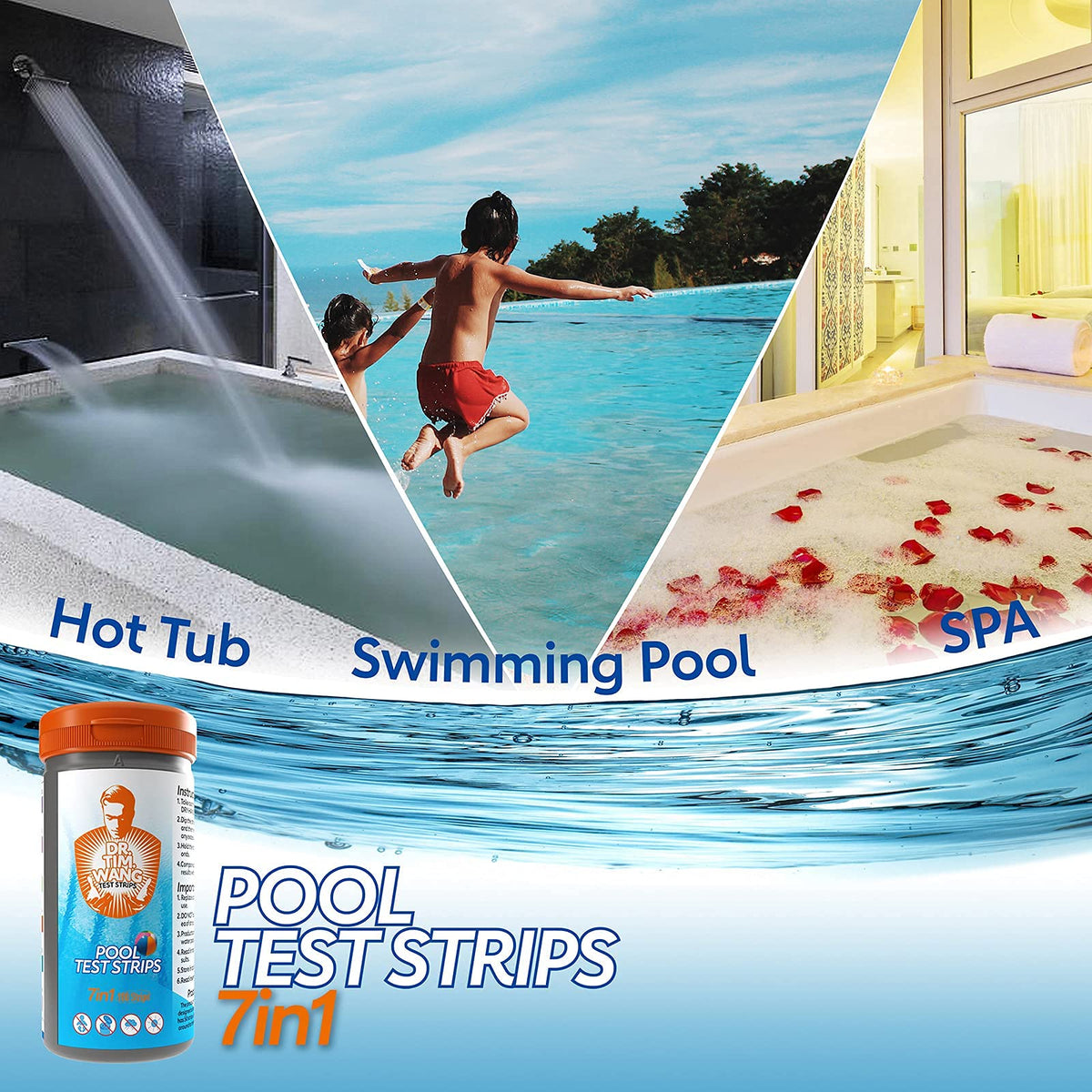 Dr. Tim Wang spa and pool water testing supports clear water in hot tubs and pools