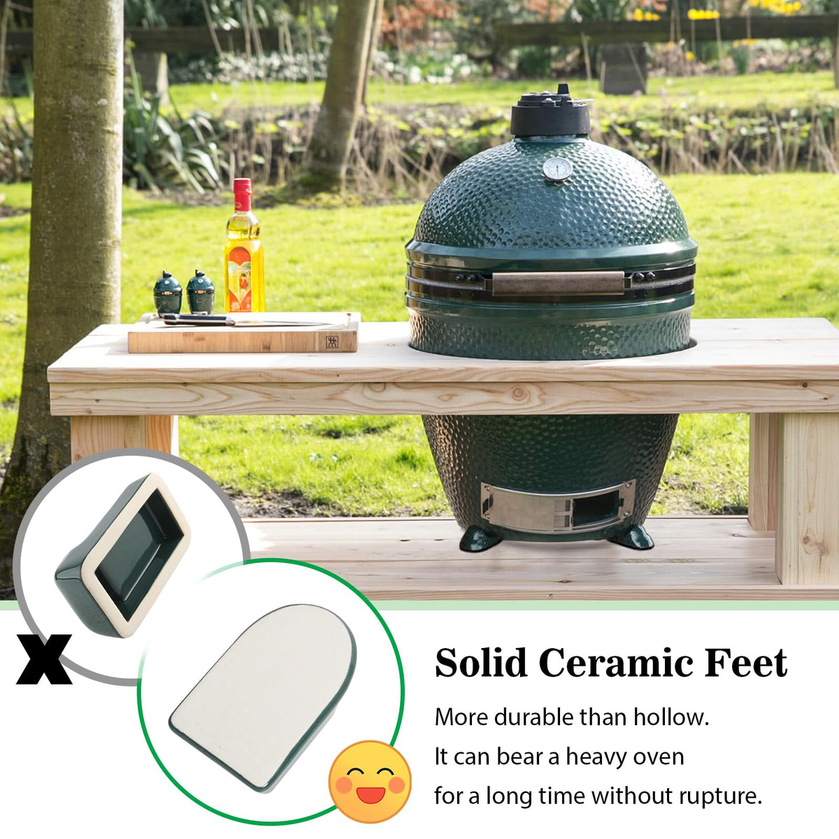 Dracarys ceramic foot crack design keeps surface smooth and durable.