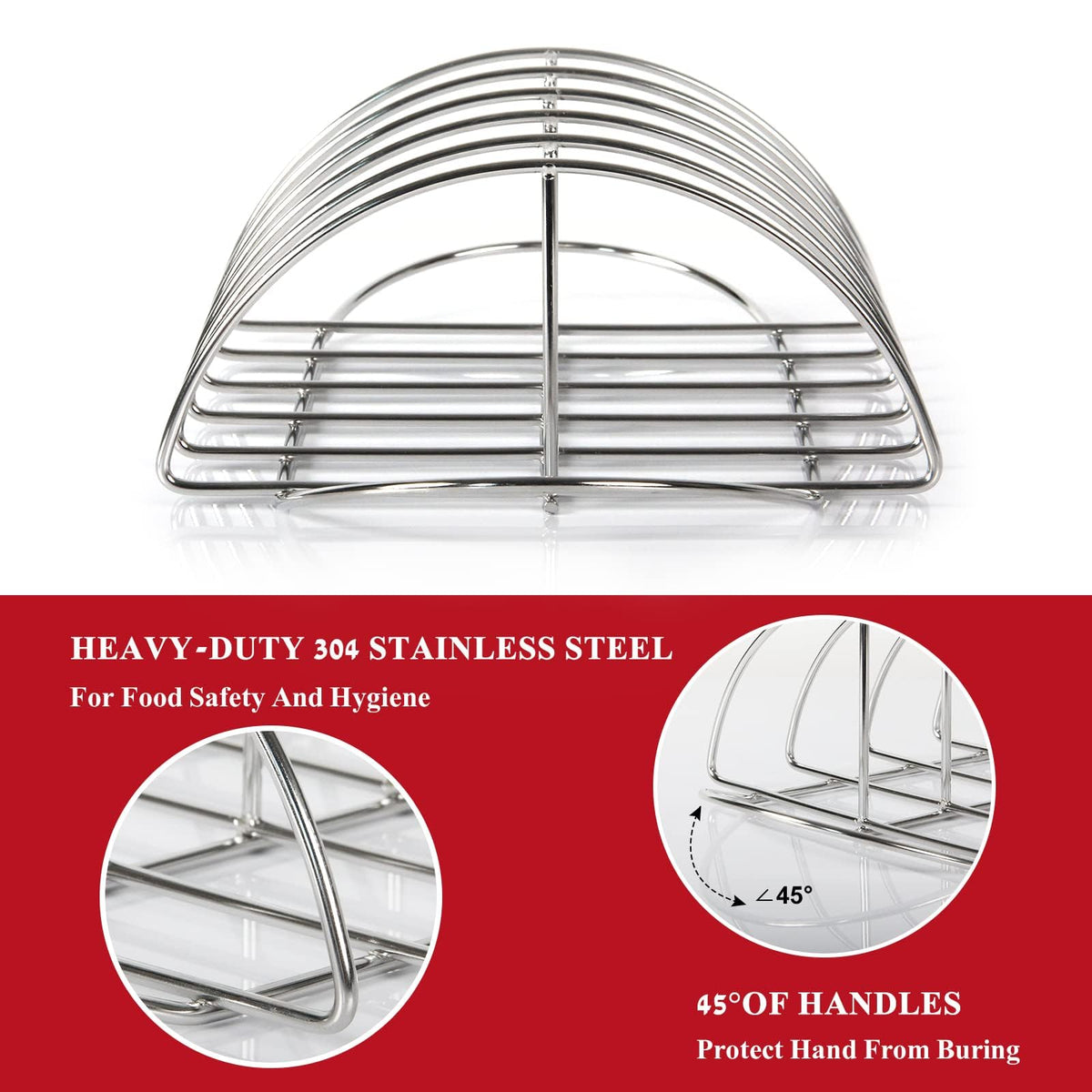 Dracarys rib rack two inch gap supports diverse rib styles