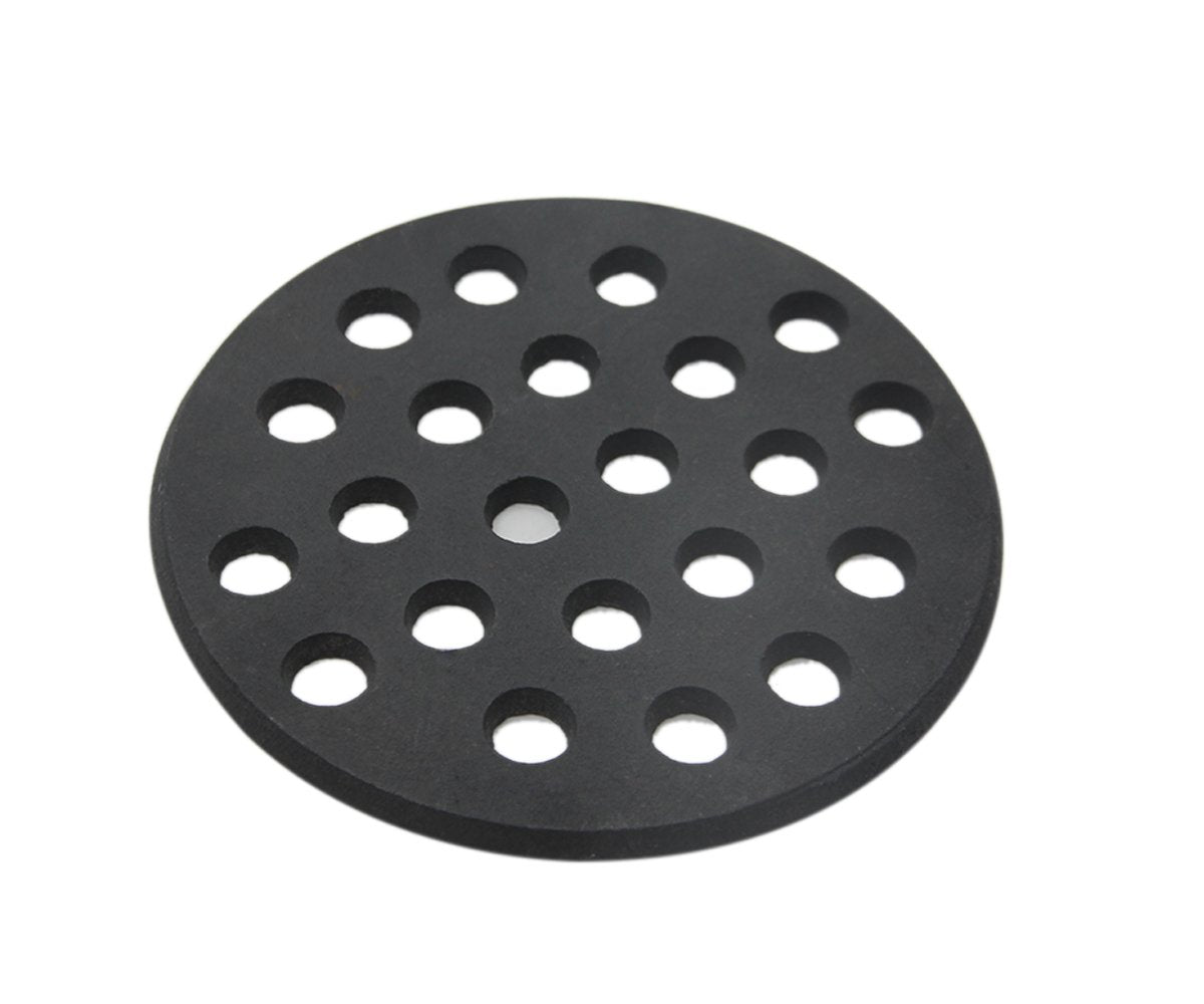 Dracarys round fire grate for Big Green Egg improves airflow for better heat