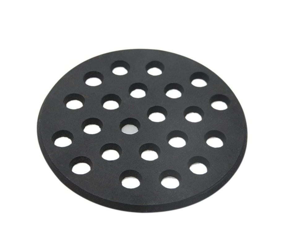 Dracarys round fire grate for Big Green Egg improves airflow for better heat