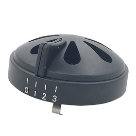 Dracarys top vent close-up shows cast aluminum construction for durable airflow control.