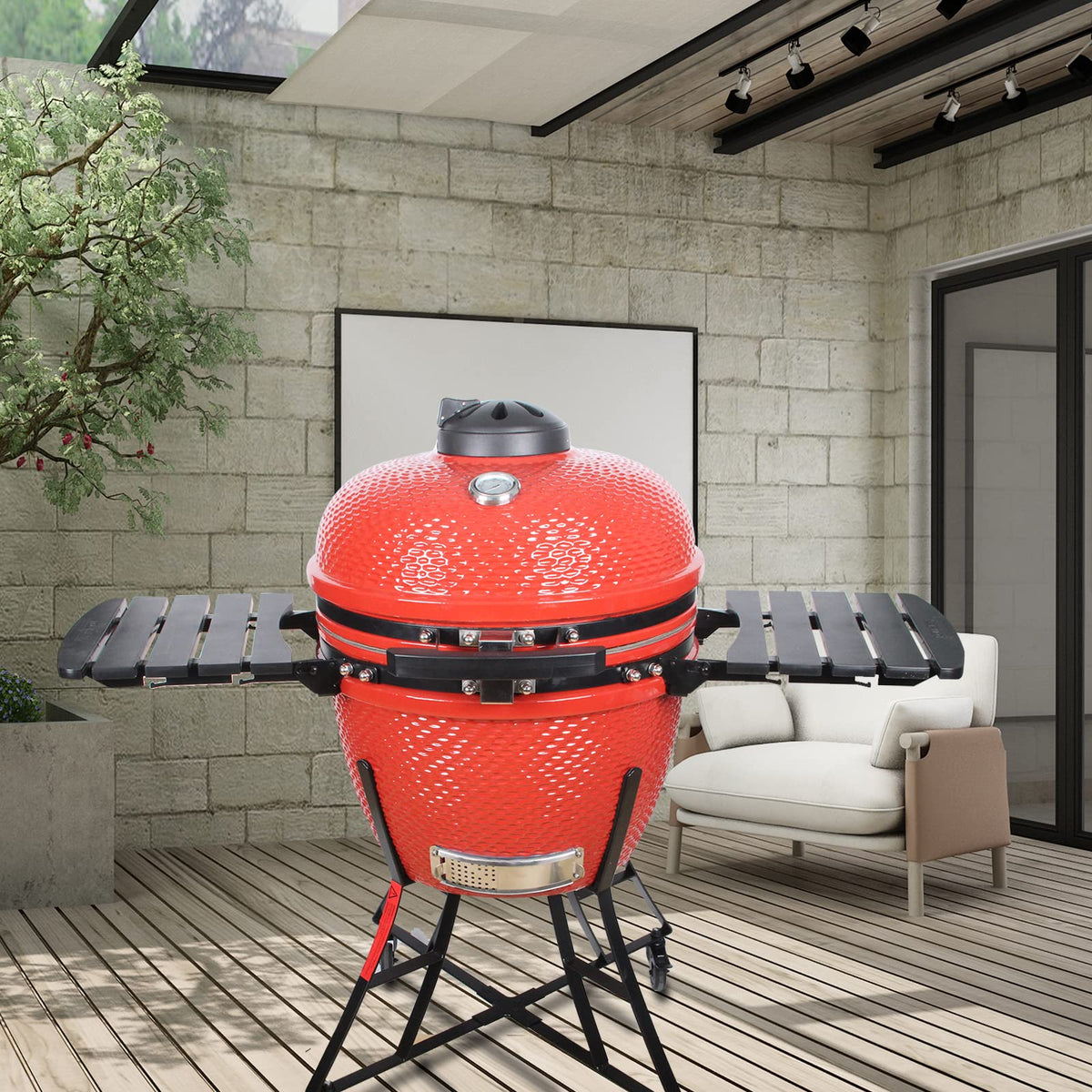 Dracarys vent helps steady temperatures for even sears and slow cooks.