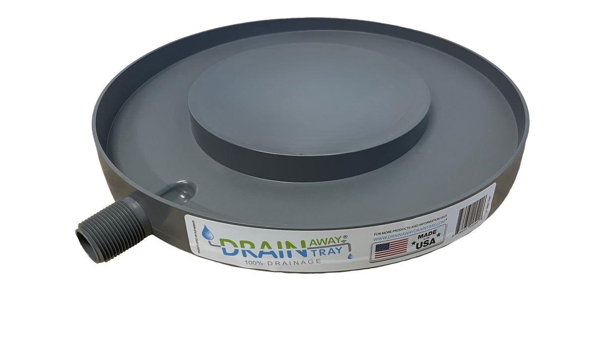 Drain Away Tray grey 15.5 inch saucer protects floors around large indoor plants