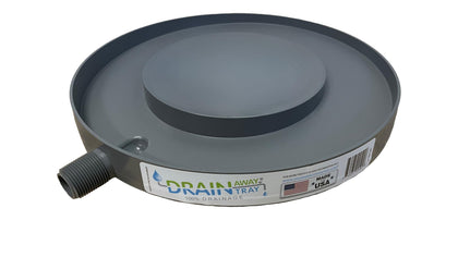 Drain Away Tray grey 15.5 inch saucer protects floors around large indoor plants