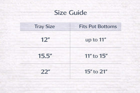 Drain Away Tray keeps decks and indoor floors dry during watering
