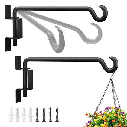 DRAINJH plant hanger hook rotatable on wall for versatile outdoor displays