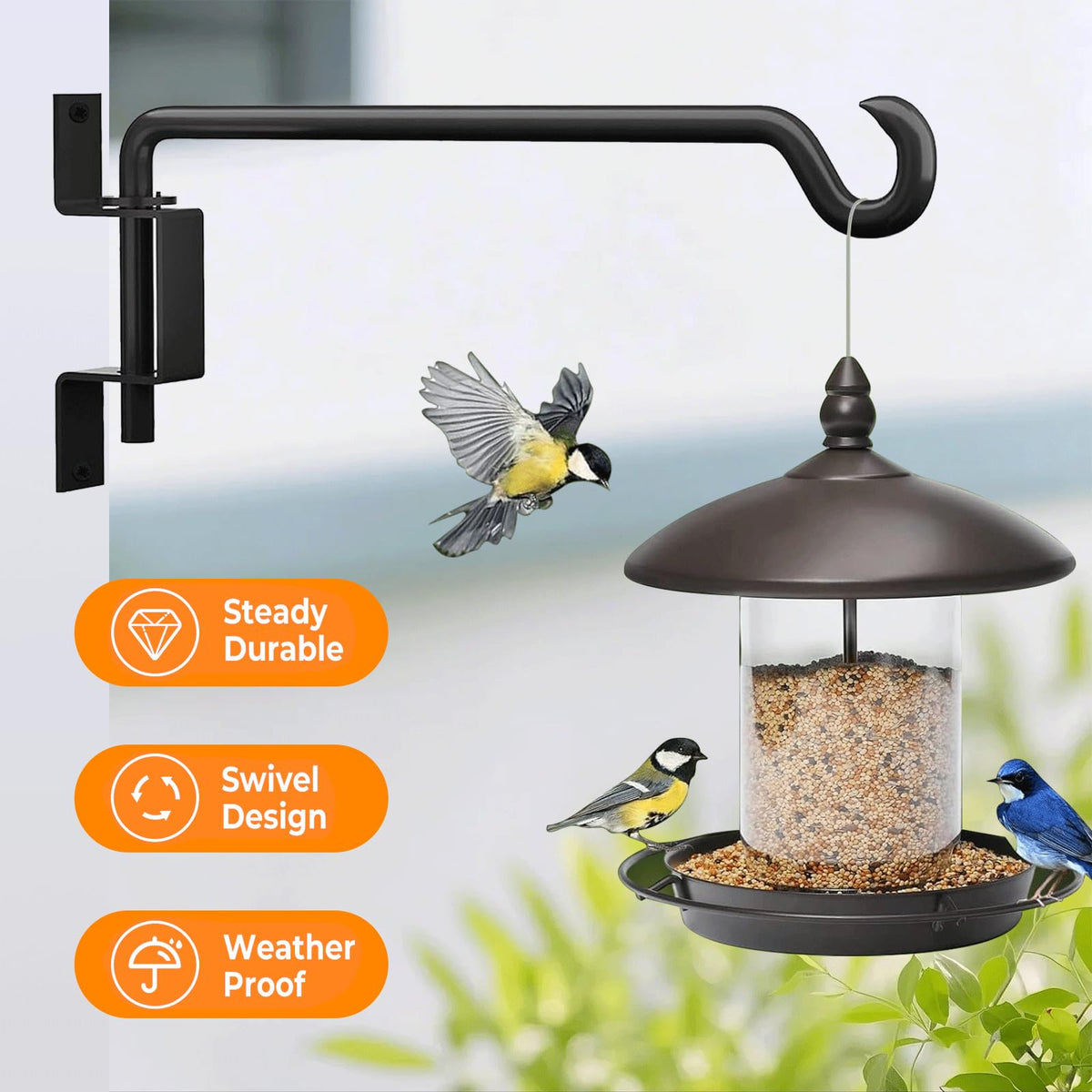DRAINJH rotatable wall hook shows adjustable angle for versatile placement