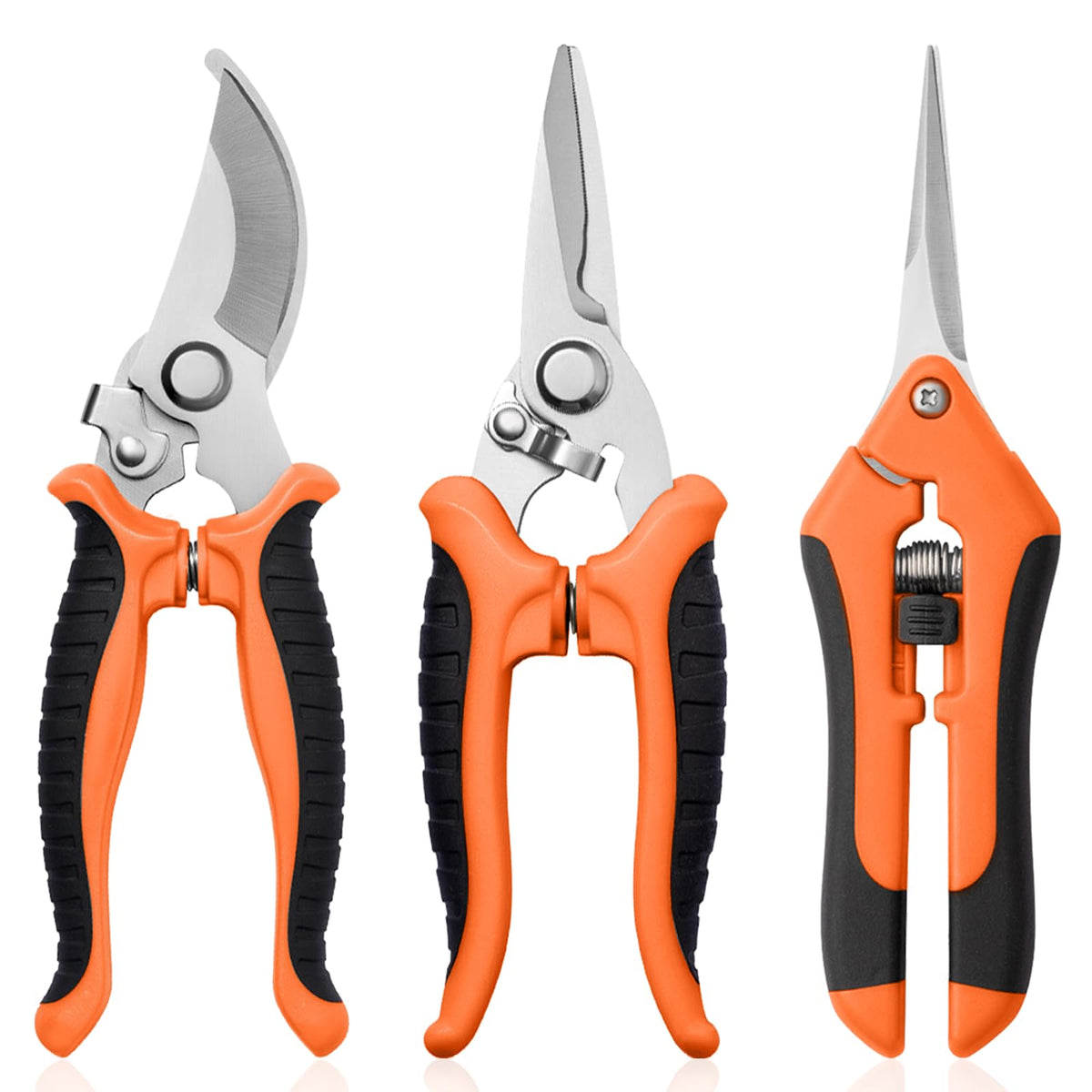 Drametic+ 3 pack garden pruning shears for versatile pruning tasks