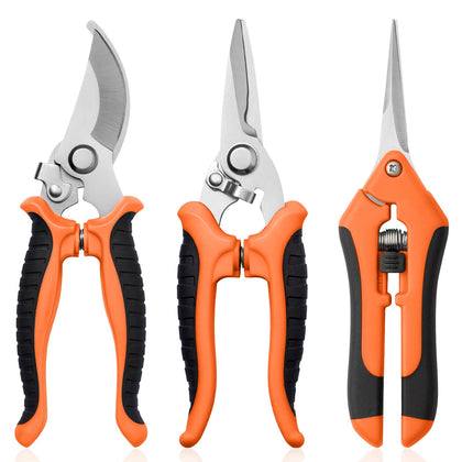 Drametic+ 3 pack garden pruning shears for versatile pruning tasks