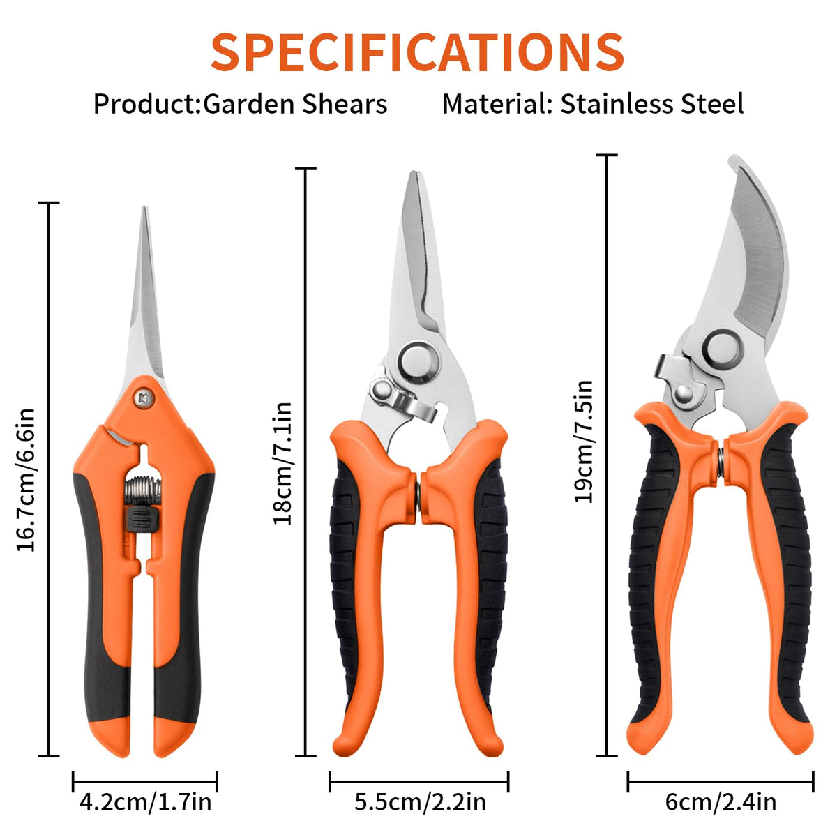 Drametic+ orange and black handle close up showing ergonomic grip
