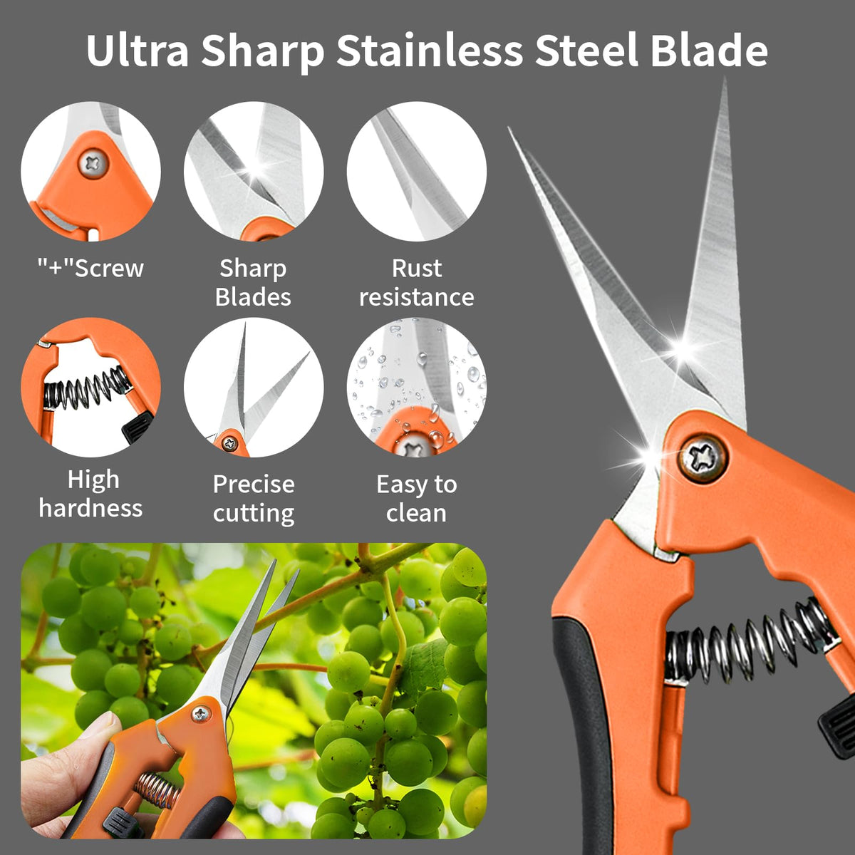 Drametic+ safety lock shown to keep blades closed when not in use