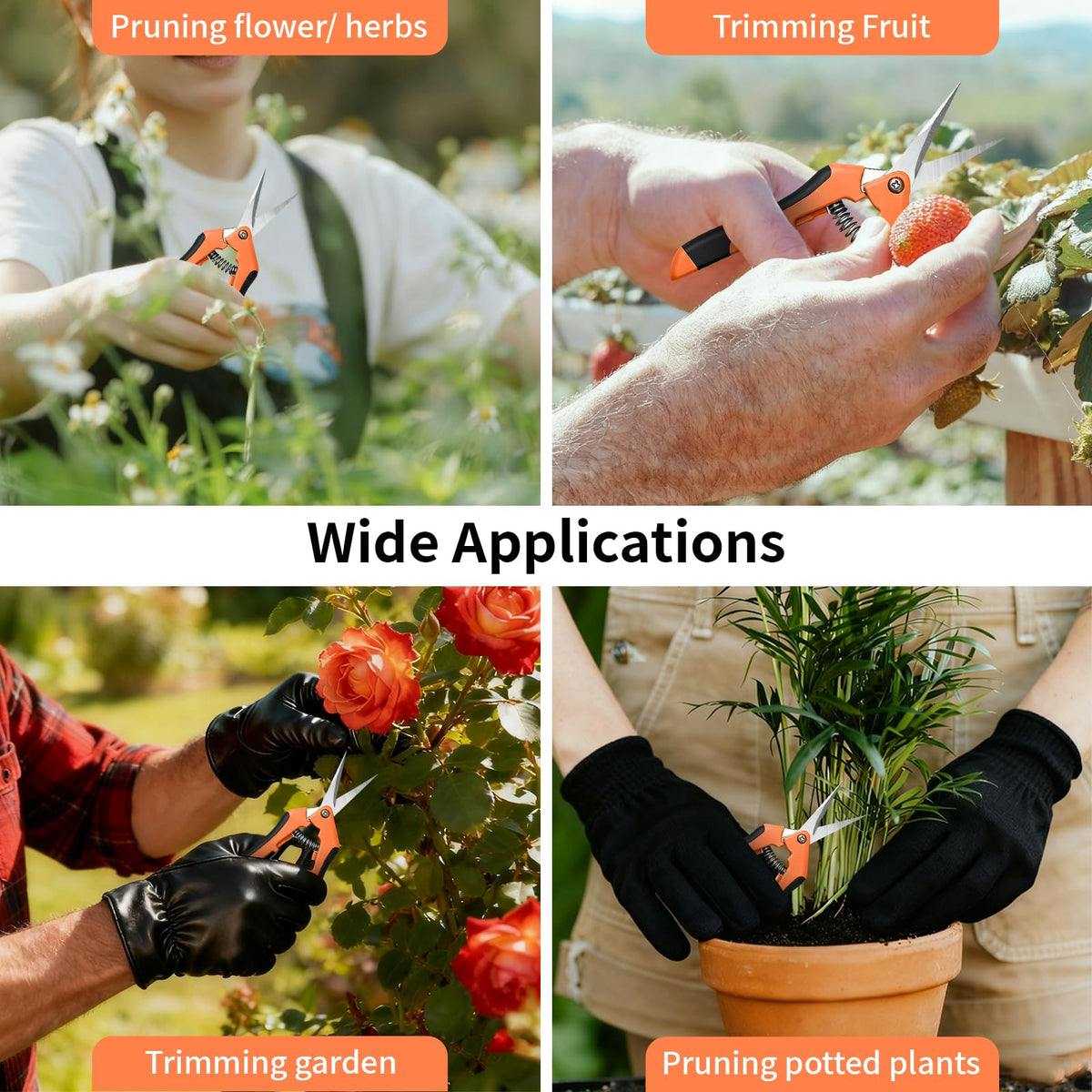 Drametic+ pruning shears versatile for flowers, herbs, bonsai, and light branches