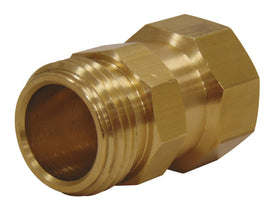 Dramm Brass Hose Swivel closeup shows durable construction preventing kinks during watering.