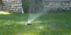 Dramm ColorStorm Turret Sprinkler offers nine patterns for versatile irrigation.