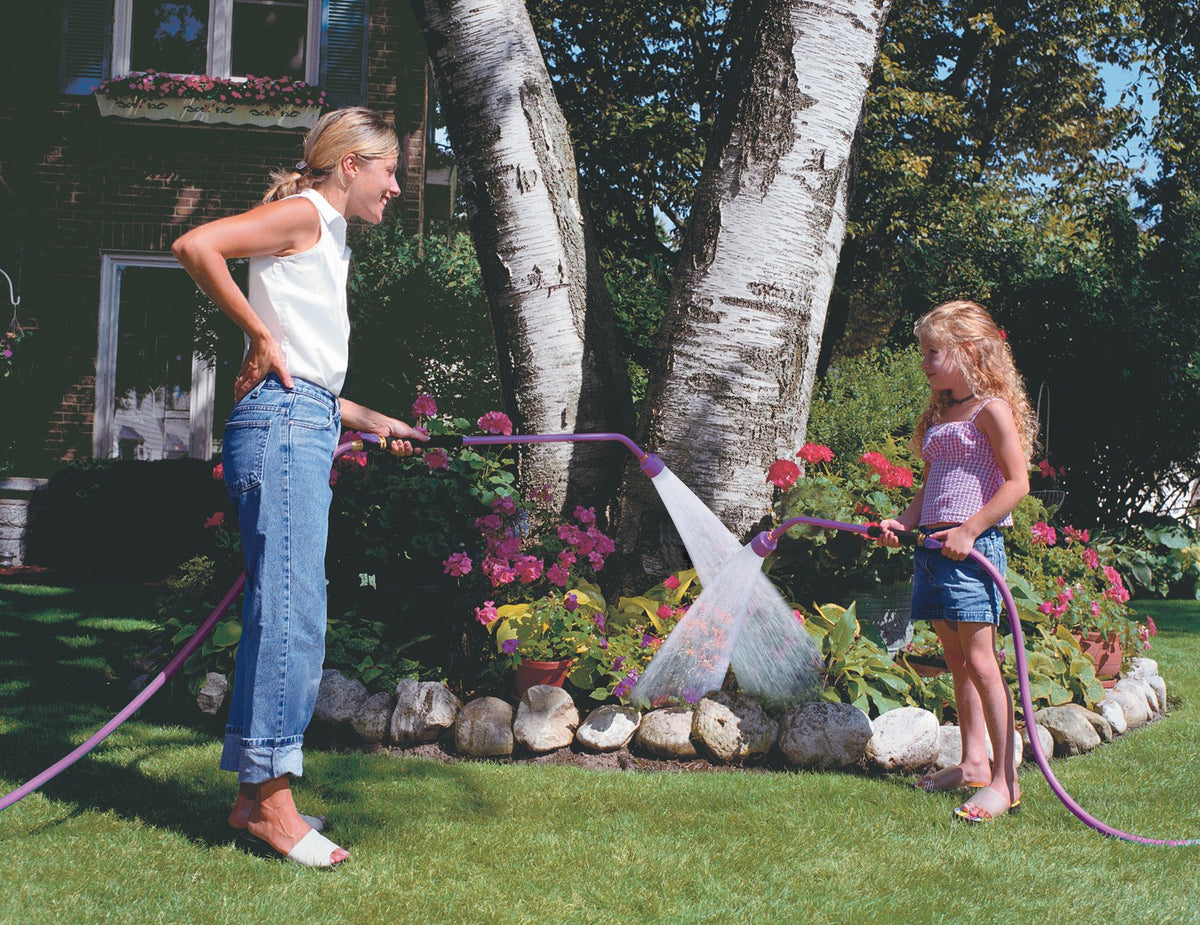 Dramm Sunrise Soft Rain wand foam grip adds comfort during watering.