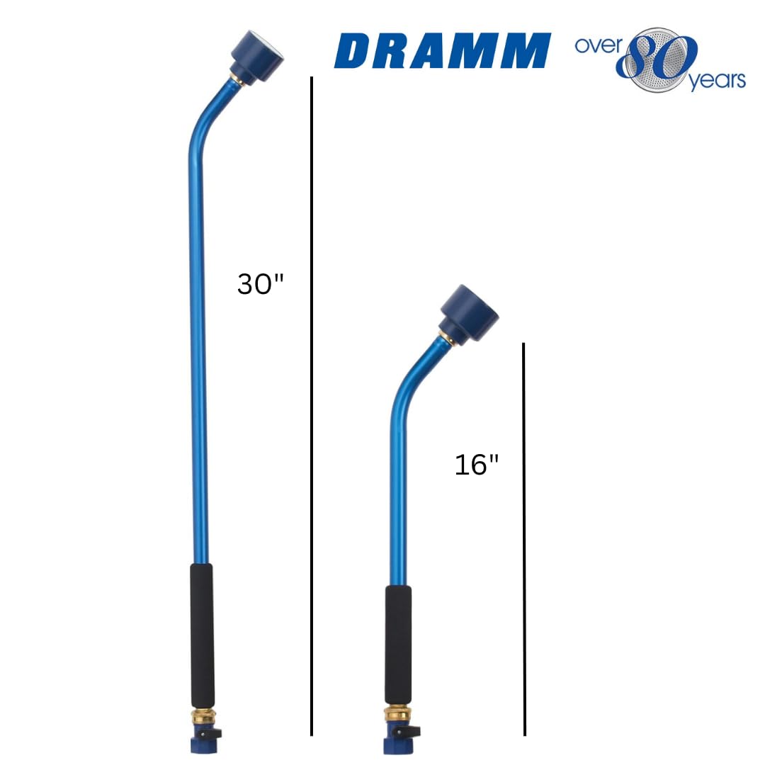 Dramm Sunrise Soft Rain wand connects to standard hoses.