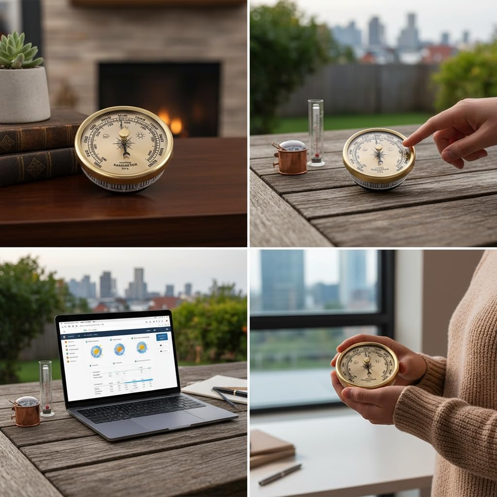 Dranvosk dial displays wind and rain indicators to help plan outdoor activities