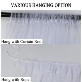 Draphelle dual rod pockets curtain for versatile hanging with top and bottom support.