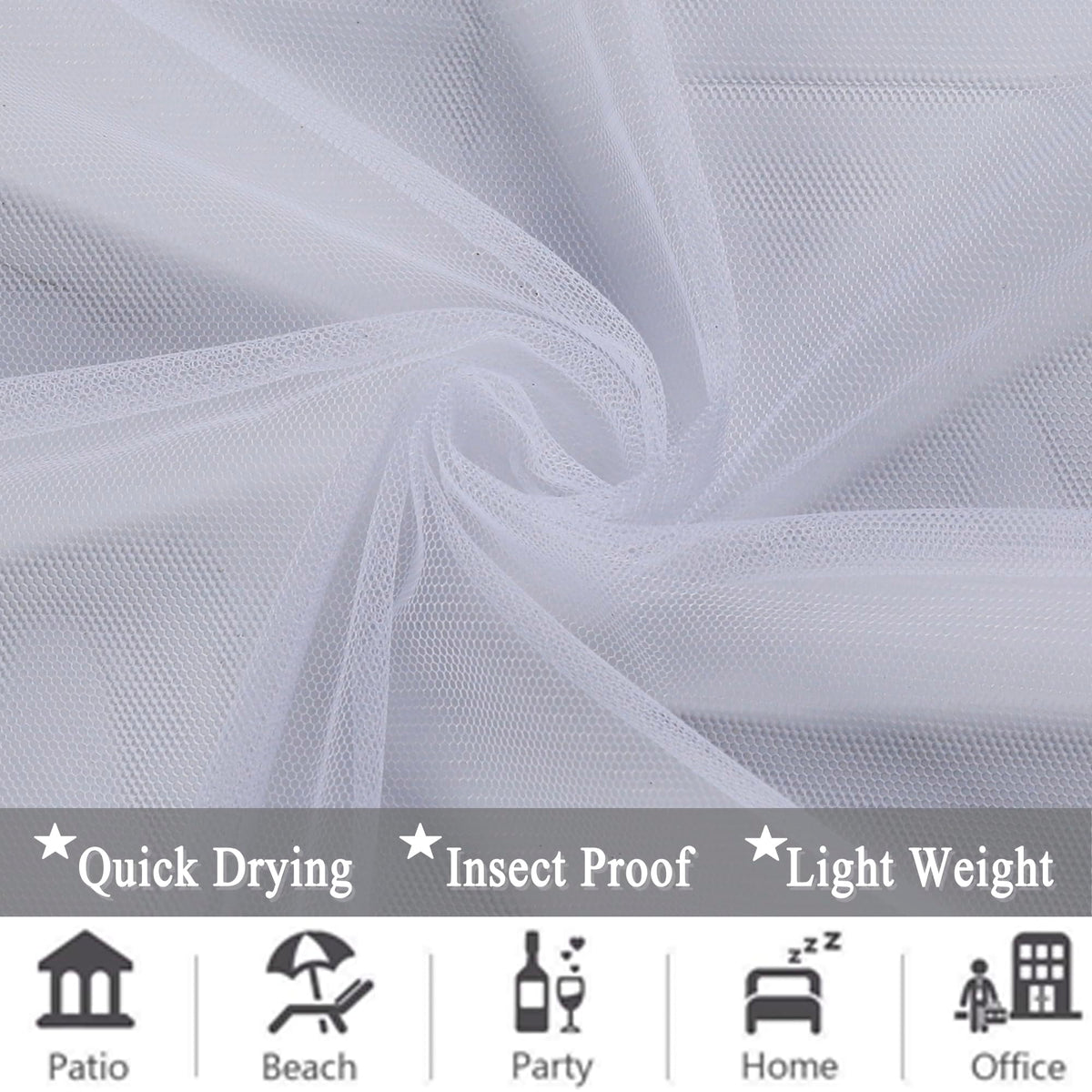 Draphelle quick-dry outdoor curtain stays fresh after moisture exposure.