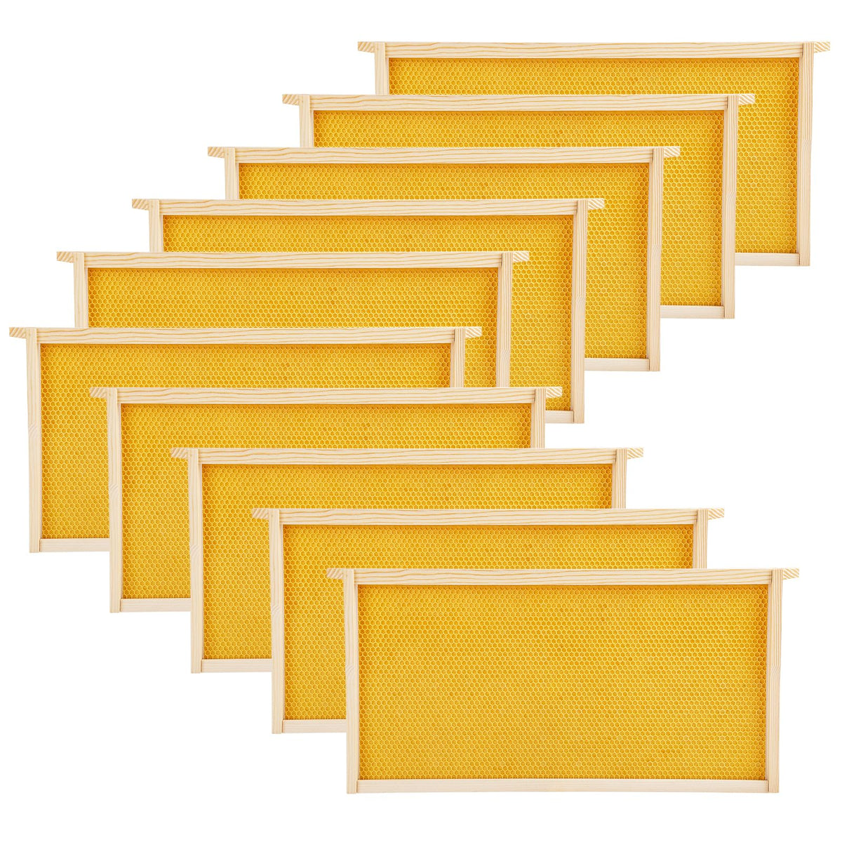 DrawPies bee frames with wax foundation 10pc for efficient honey production