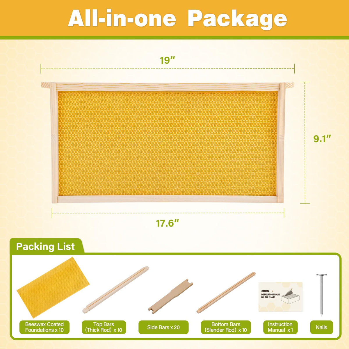DrawPies Langstroth deep brood compatibility fits standard hives for versatile use