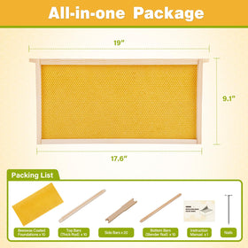 DrawPies Langstroth deep brood compatibility fits standard hives for versatile use