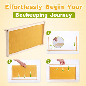DrawPies wooden frame assembly shows easy setup for quick hive expansion