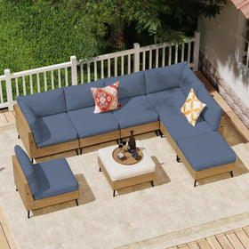 DREAHOTEXTIL 14-pack cushion covers keep outdoor furniture refreshed.