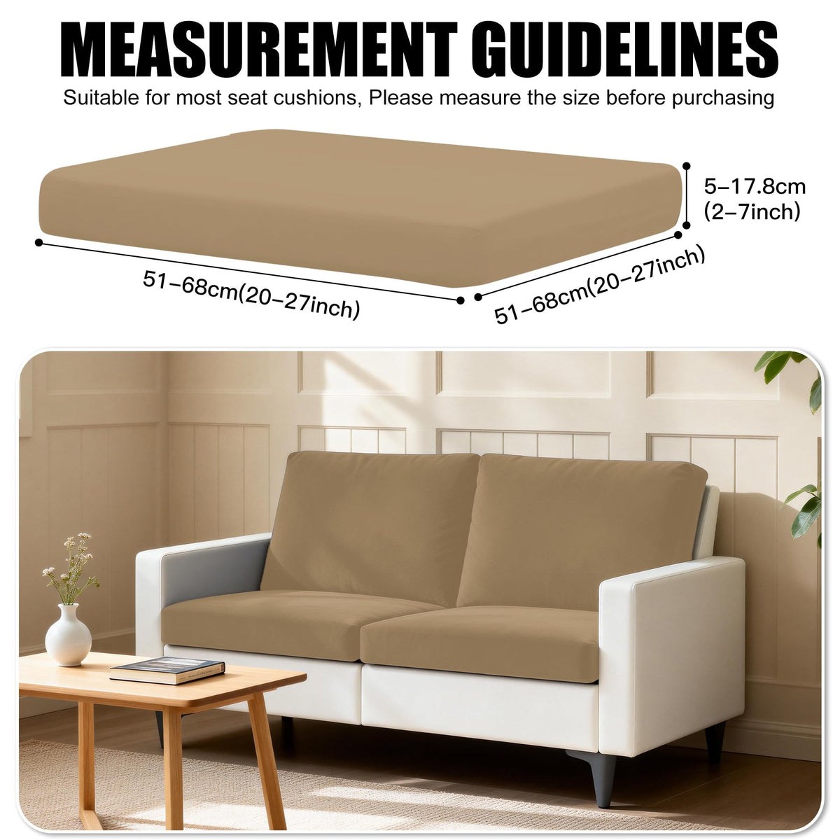 DREAHOTEXTIL elastic-fit cushion cover for versatile cushion shapes.