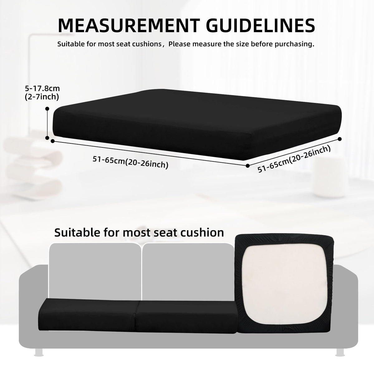DREAHOTEXTIL cushion cover shows stretch fabric for flexible cushion protection