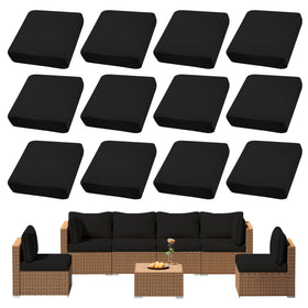 DREAHOTEXTIL outdoor cushion cover demonstrates a wrinkle-free stretch fit for patio cushions