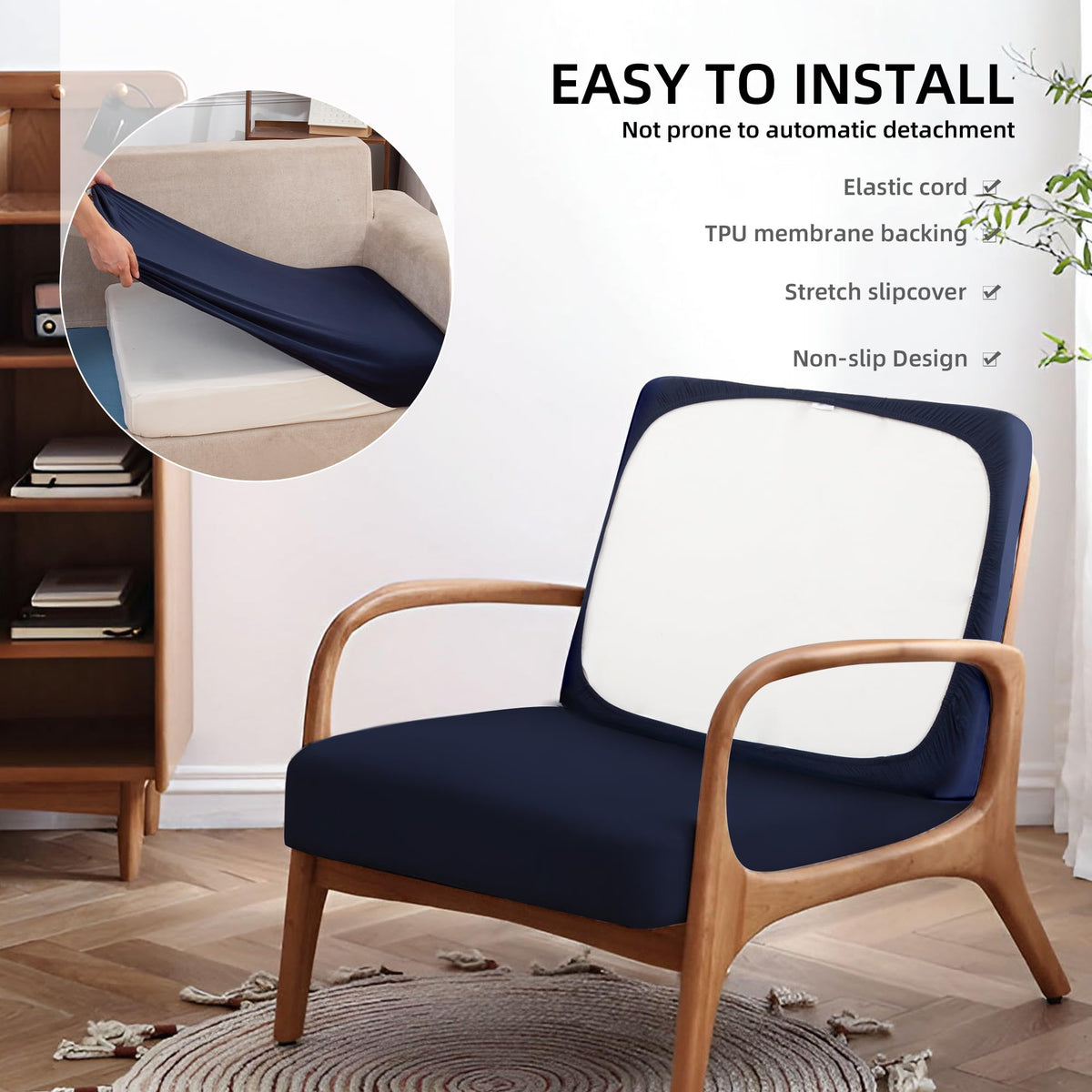 DREAHOTEXTIL navy bluey cushion covers offer color-variety options to match decor.