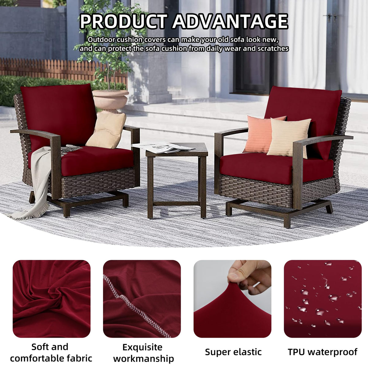 DREAHOTEXTIL outdoor cushion cover refreshes patio furniture with easy color updates