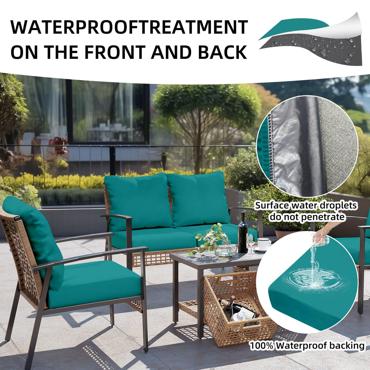 DREAHOTEXTIL removable machine-washable covers simplify outdoor maintenance