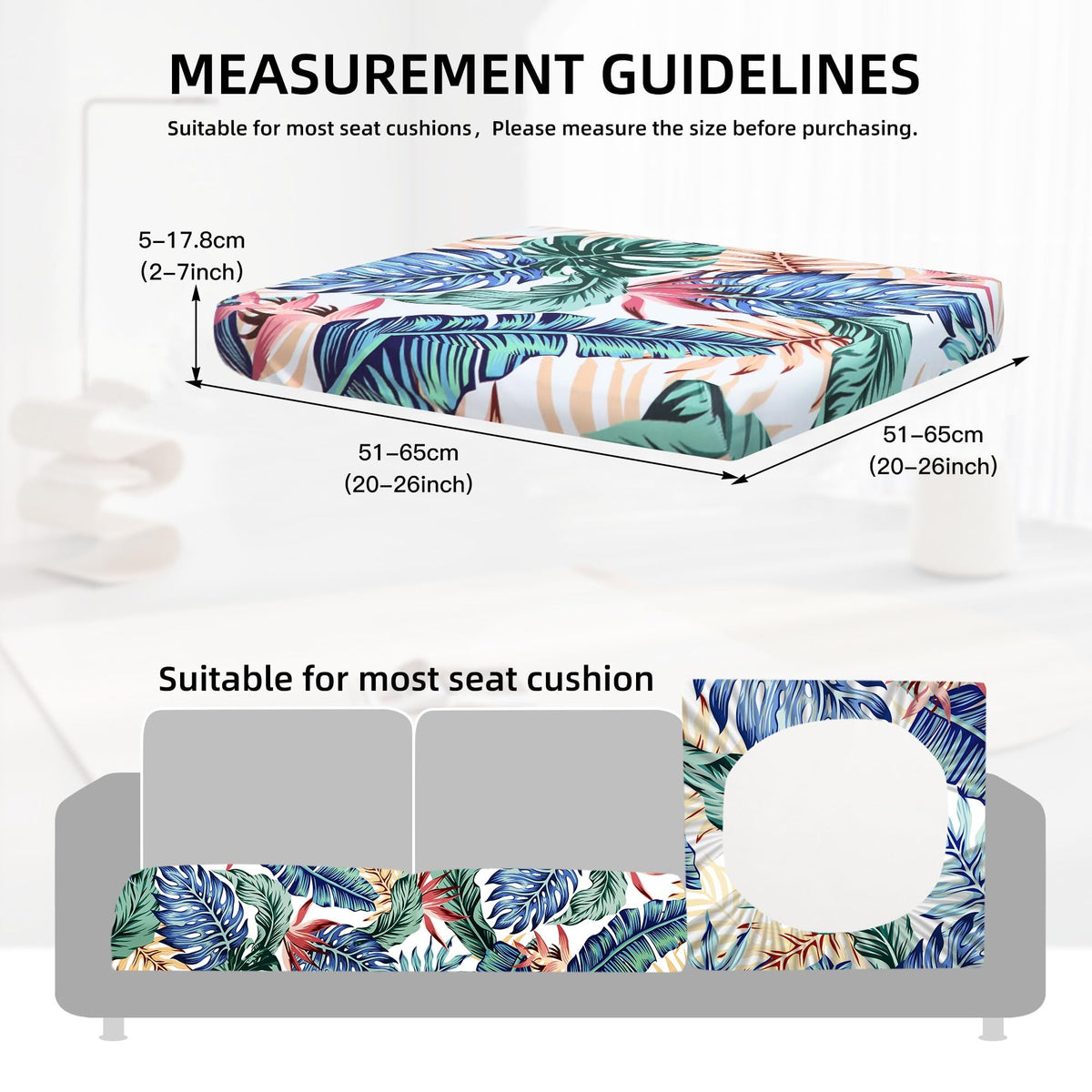 DREAHOTEXTIL stretch cushion cover fits most cushions securely