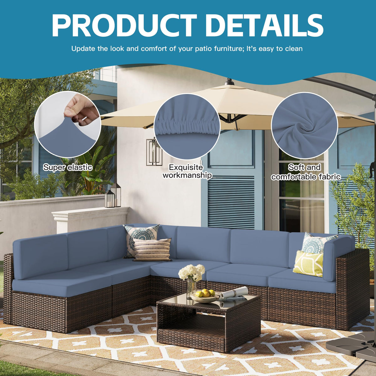 DREAHOTEXTIL washable cushion covers offer easy machine washing and long-lasting color.