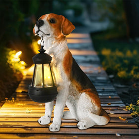 DREAM GARDEN courtyard dog garden statue adds charming curb appeal.