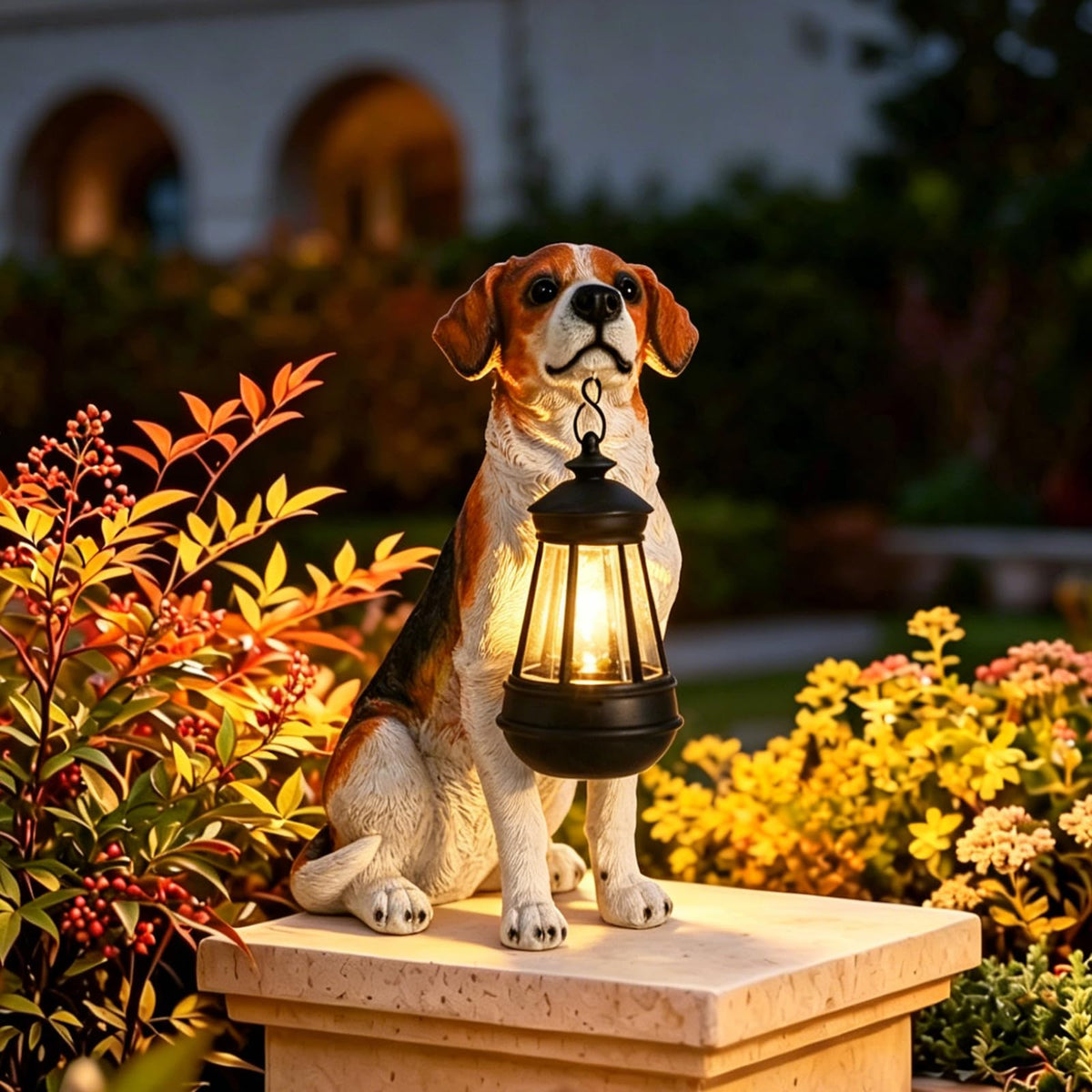 DREAM GARDEN housewarming gift dog statue brings warmth to new homes.