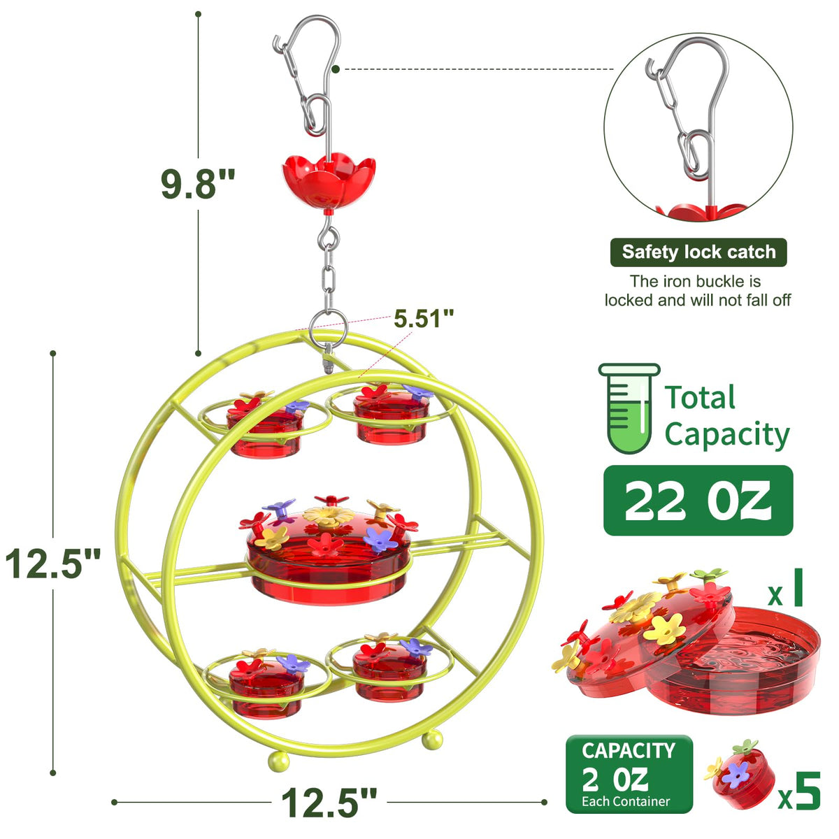 Dreamdrawer hummingbird feeder anti bee proof design helps protect nectar from insects