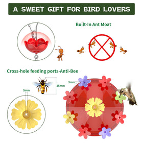 Dreamdrawer hummingbird feeder durable metal frame with windproof hook for outdoor stability