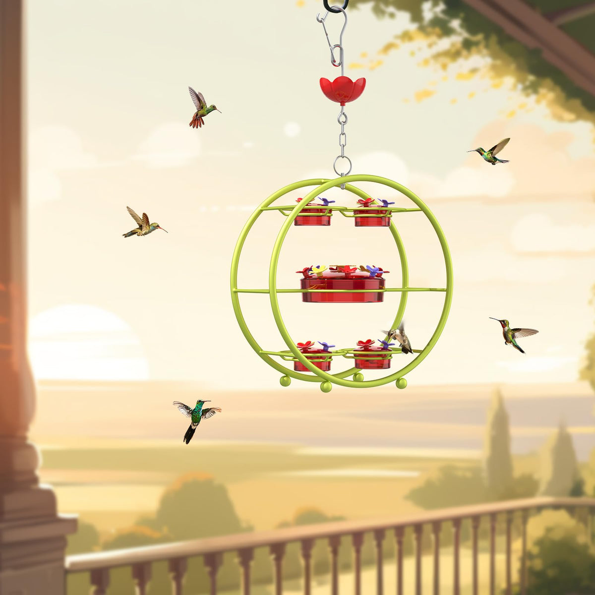 Dreamdrawer hummingbird feeder top-fill design reduces spills and keeps nectar tidy