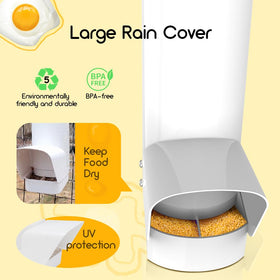 DreameHill chicken feeder top-fill design for easy refills.